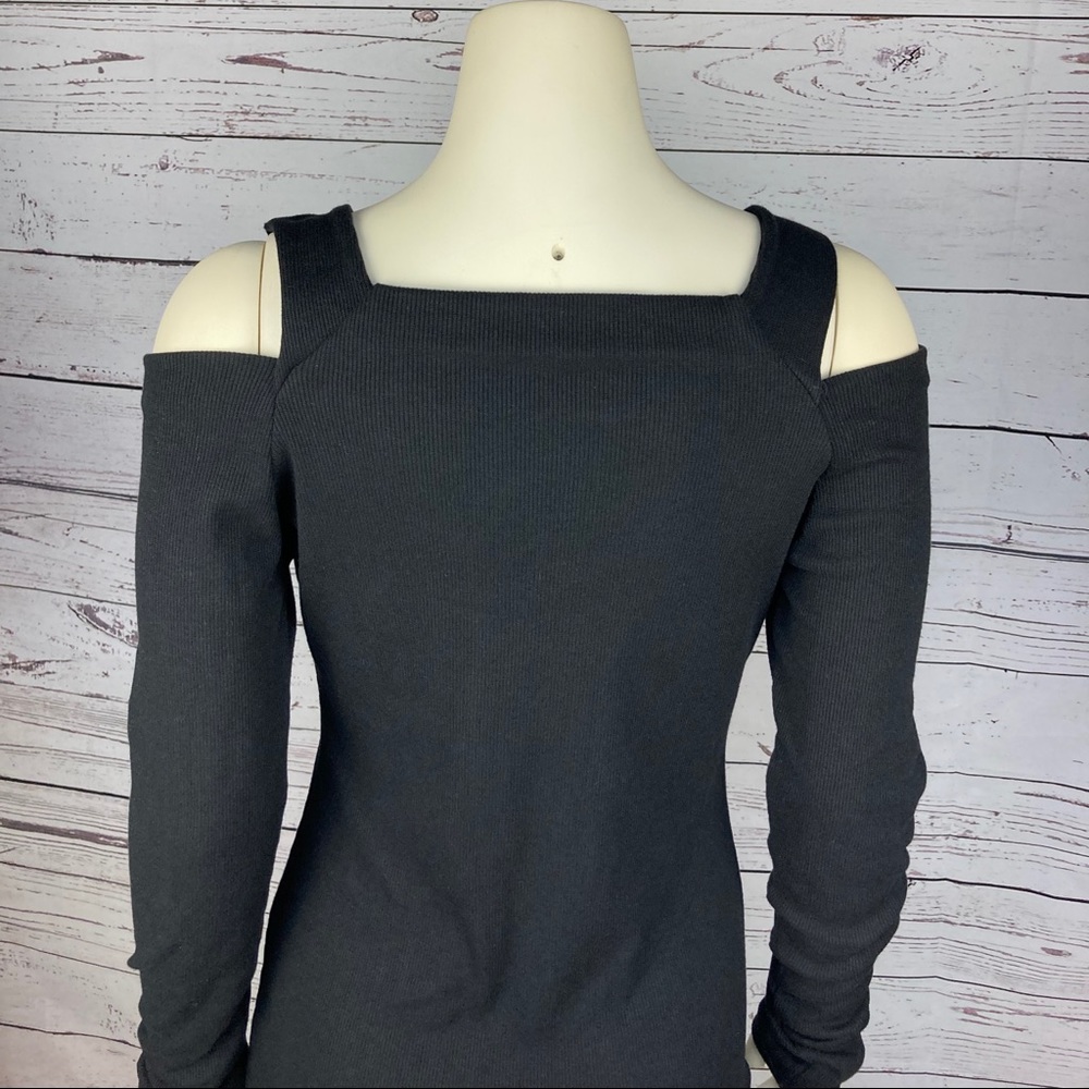 DOUBLJU LBD Cold Shoulder Square Neck Dress Size M - Picture 9 of 15
